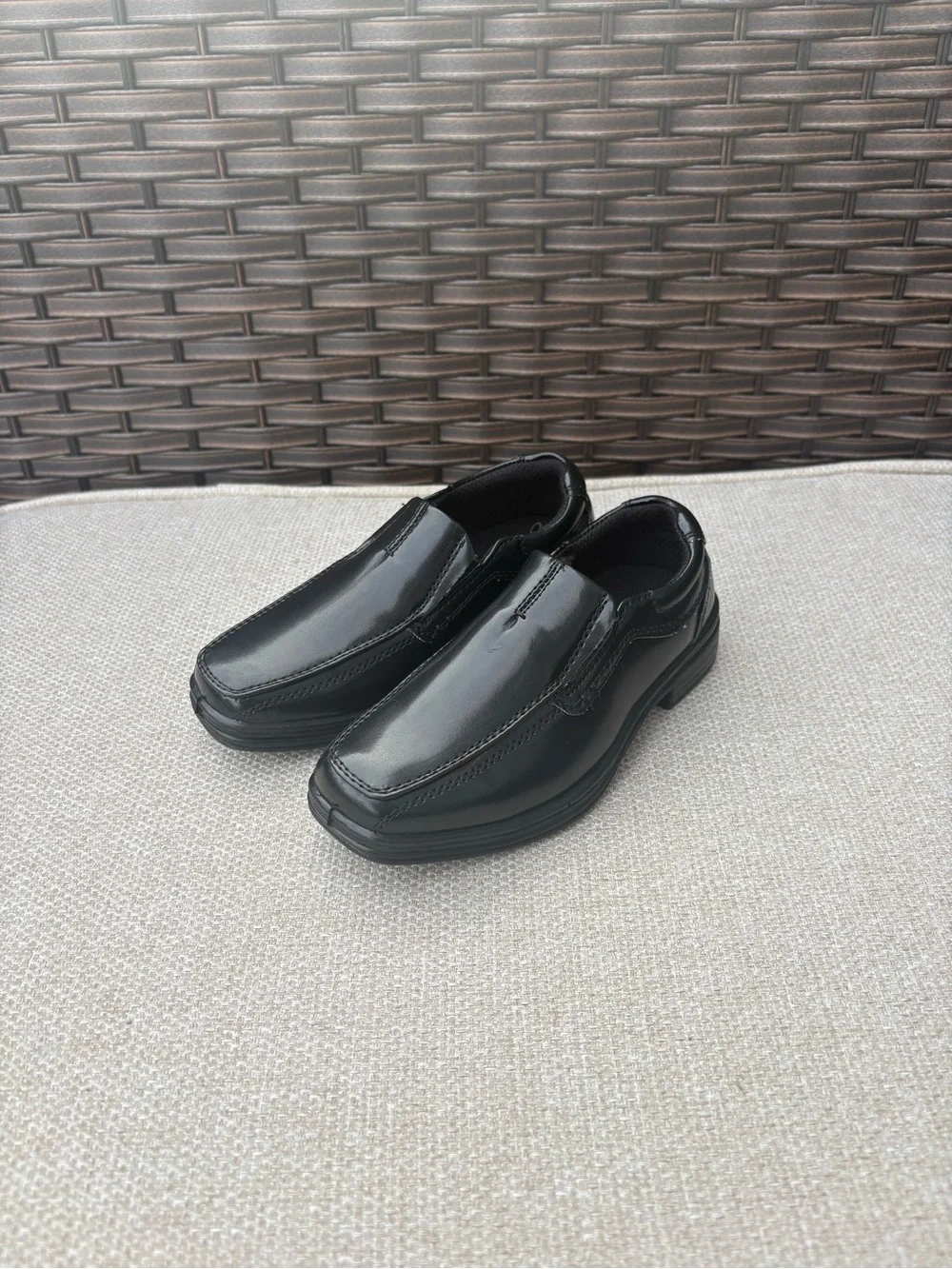 Deer Stags Black Boys' Slip-On Dress Shoes